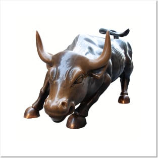 Wall Street Bull in Color Posters and Art